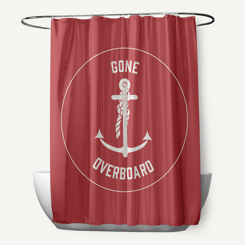 Rideau de douche simple, Rouge
