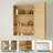 20" W X 28" H Beveled Edge Light Oak Finish Wood Medicine Cabinet with Mirror, Adjustable Shelves, Soft-Close Hinges and Reversible Door, Wall-Mount or Recessed for Makeup, Shaving or Bathroom Vanity Storage-221858322