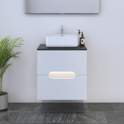 Meuble-lavabo simple 23,6 po avec plateau Kashden