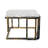 14.5" Granite Marble Black / Gold Plant Stand