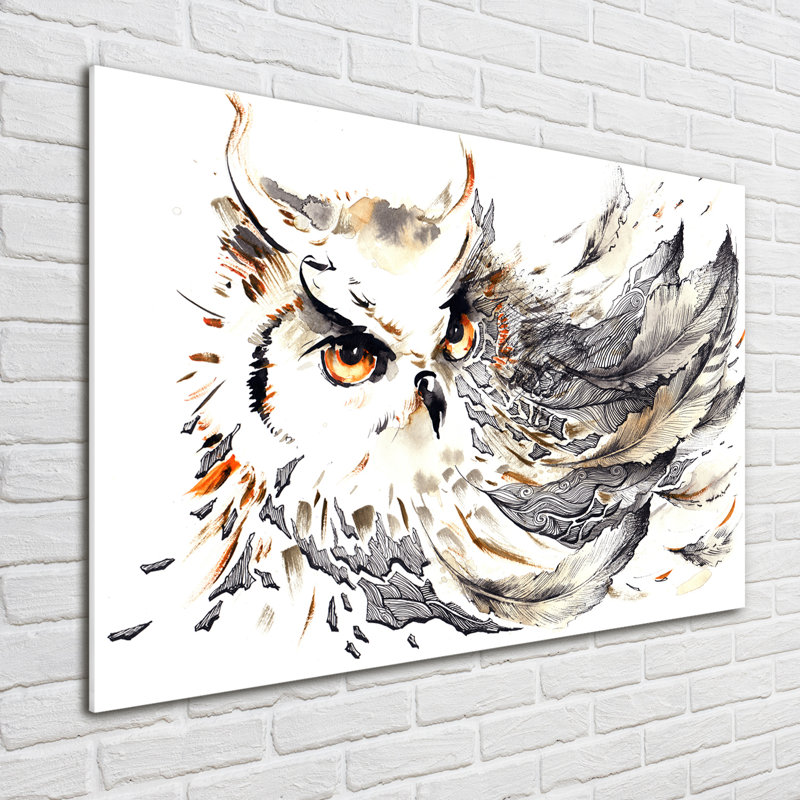 Owl - No Frame Print on Glass