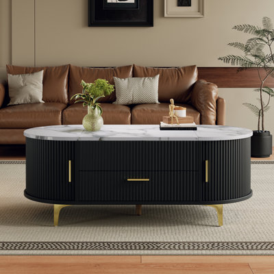 Liora Mid-Century Modern Lift Top Coffee Table With Sliding Doors And Storage Drawer by Scott Living