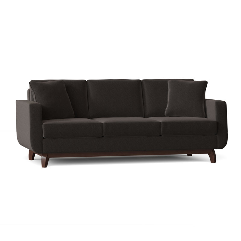Canapé à accoudoirs carrés 85 po avec coussins réversibles Loy, Rosée Entice