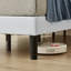 Base de lit grand format Kempst, cadre de lit plateforme grand rembourré avec tête de lit capitonnée à hauteur réglable, sommier robuste avec lattes de bois, aucun sommier requis, rangement sous le lit-63251647-89542122