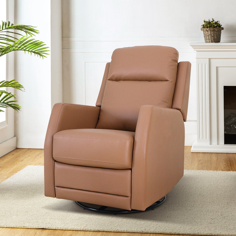 Latitude Run® Leather Recliner Chair for Living Room Rocker Single