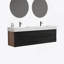 Meuble-lavabo avec tiroirs, meuble-lavabo mural flottant pour salle de bain-387189871