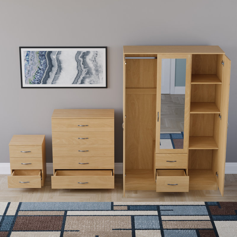 Maybery Piece Bedroom Set, Pine