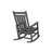 Outdoor Rocking Chair With Side Table - 3 All Weather- In Black. Ergonomic , Widened , Contoured Seat. Holds Up To 380 Pounds. Partial Installation Required. Made Of High Density . 32.5"D X 25.9"W