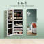 Drossett Jewelry Armoire, Lockable Wall-Mounted Storage Organiser Unit with 2 Plastic Cosmetic Stora-934029228