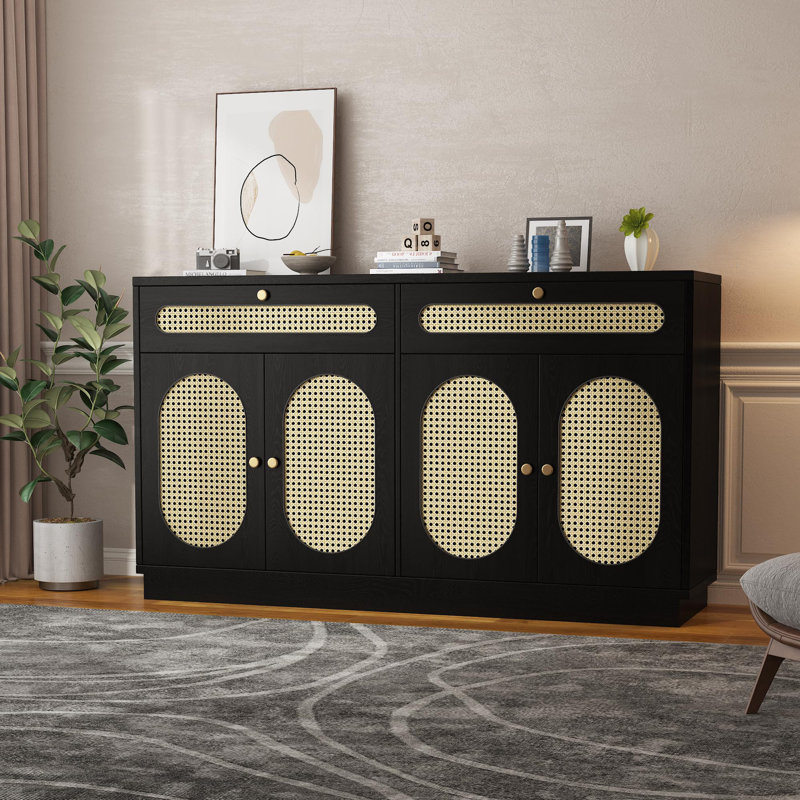40cm Sideboard, Black/Natural