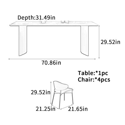 Light Luxury Minimalist Dining Table