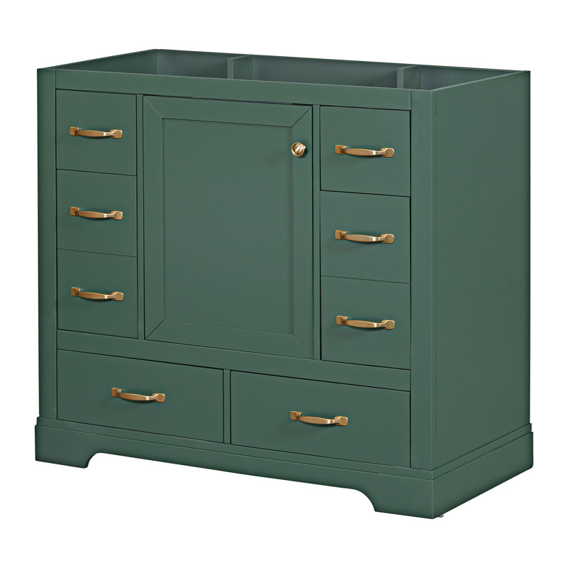 35.50'' Single Bathroom Vanity Base Only, Green