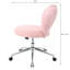 Chaise de bureau à domicile avec pivot 360 ° et siège en tissu - rose rotatif relaxant pour-343984349