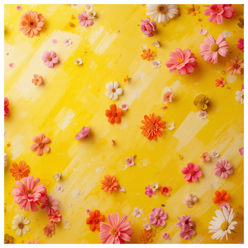 Édredon à motif floral coloré, Simple