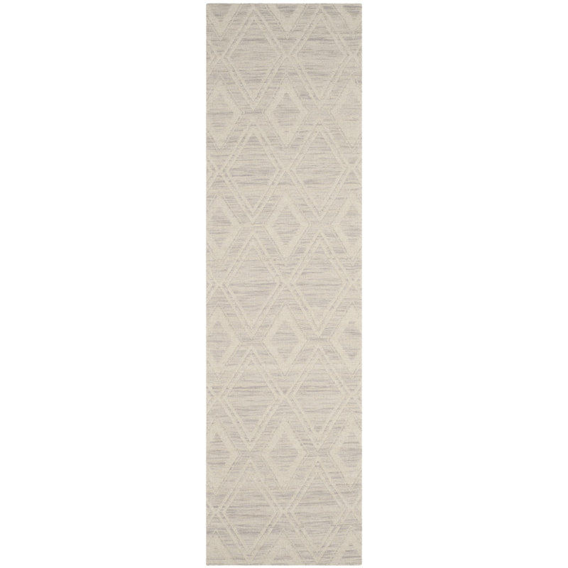 Amritpal Hand Loomed Wool And Cotton With Latex Geometric Rug, Runner 2'3" x 10'