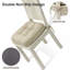 Ensemble de 4 coussins de chaise pour chaises de salle à manger, coussins de siège de cuisine capitonnés en mousse à mémoire de forme, coussins de chaise antidérapants avec attaches, beige, ensemble de 4