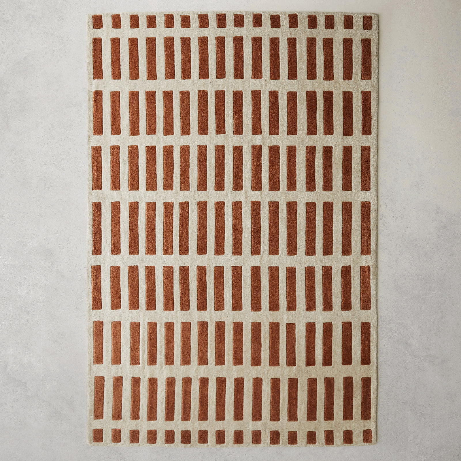 Jason Wu Hand-Woven Geometric Orange Rug, Rectangle 8' x 10'