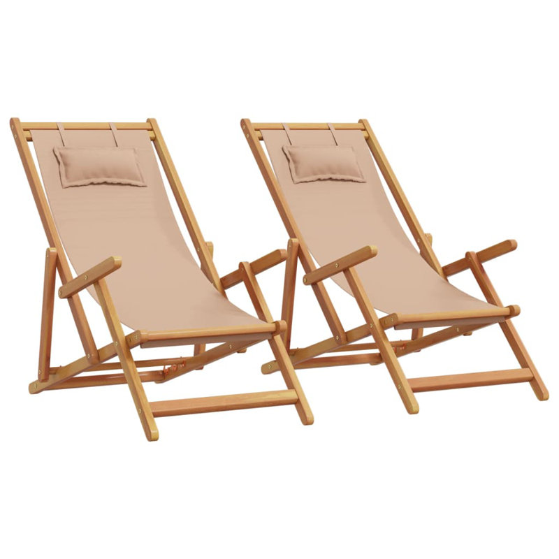 6-2 Polyester/Polyester Blend Camping / Beach Folding Chair Folding Chair Set, Taupe