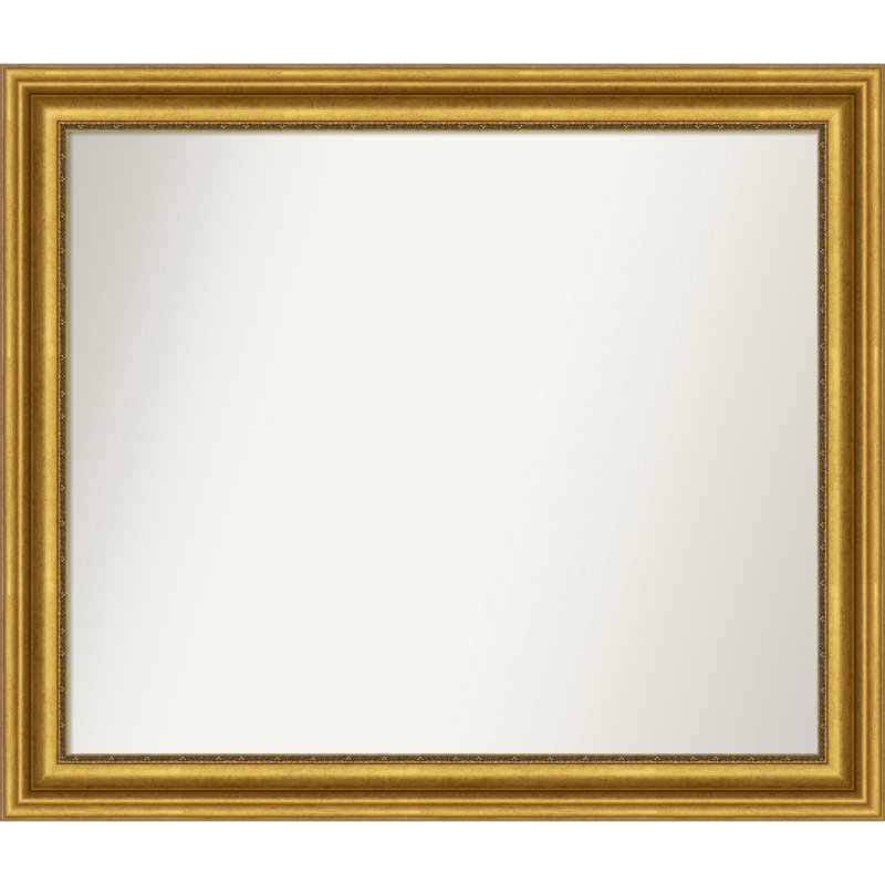 Miroir de salle de bain Jashawna, 35,75 po x 41,75 po, Doré