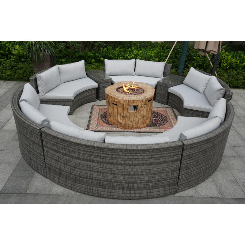 12 - Person Patio Conversation Set with Cushions