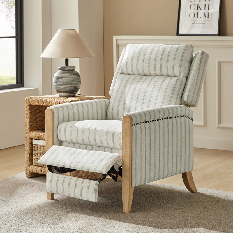Fauteuil inclinable de 28,74 po Terren, Rayures bleues