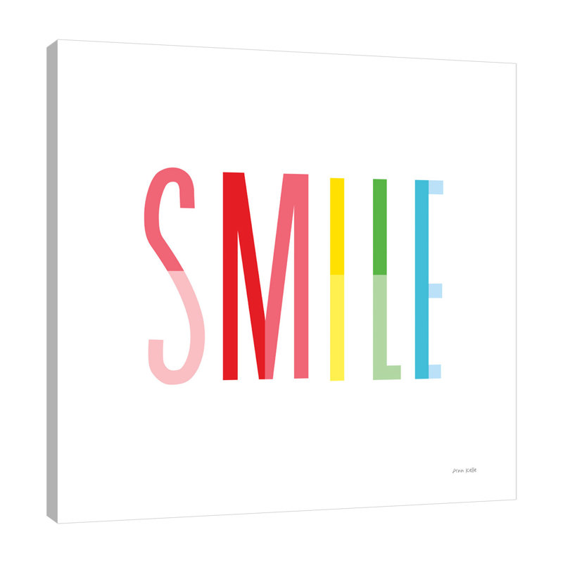 "Smile", toile tendue par Ann Kelle, H 12 po x l 12 po x P 1,5 po