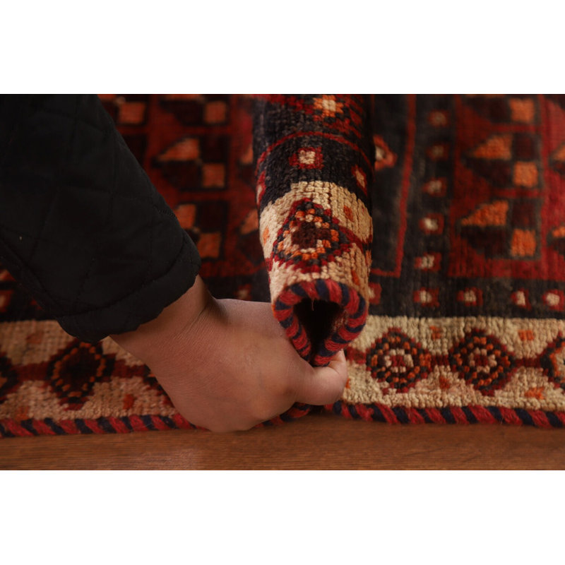 Tapis traditionnel rétro à motif géométrique 4 x 7