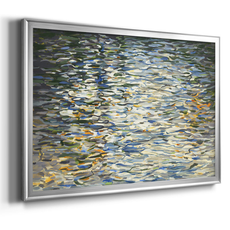 «Water Reflections», toile tendue avec châssis_UBRM176, Argent, H 14 po x l 20 po x P 1,5 po