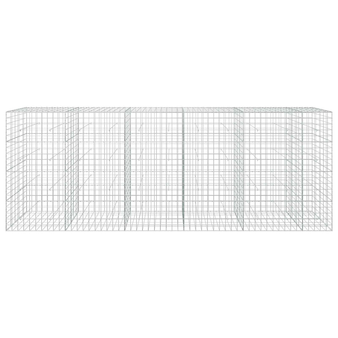 Vidaxl Silver Galvanised Gabion With 3.5 Mm Wire And 5X10 Cm Mesh 50X100x100 Cm - Image 2