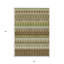Tapis intérieur / extérieur lavable 3 pi x 5 pi vert et brun artichaut