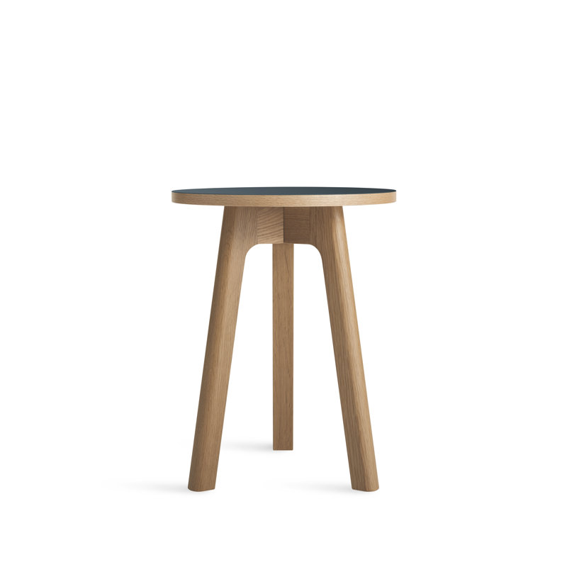 Table d'appoint Apt, H 21 po x l 16 po x P 16 po, Bleu marine / vert, Chêne blanc