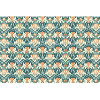 Nouveau Floral Machine Printed Comforter