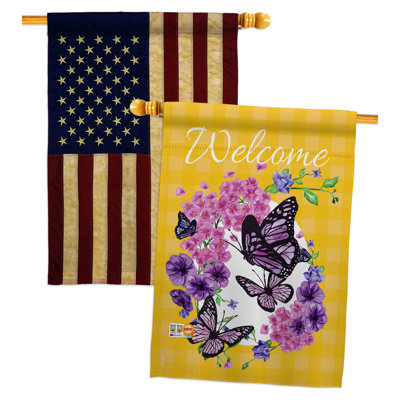 Double Sided 40'' H x 28'' W Polyester House Flag