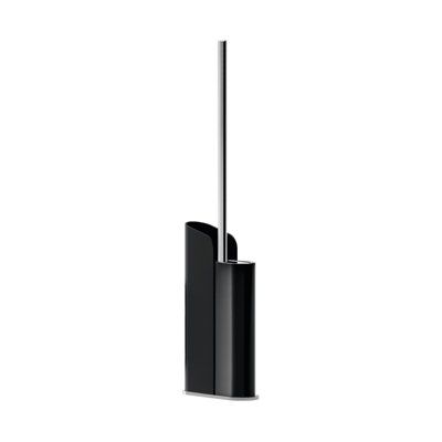 Cosmic Silicon Made with Matt Finish Black Free-Standing Toilet Brush and Holder