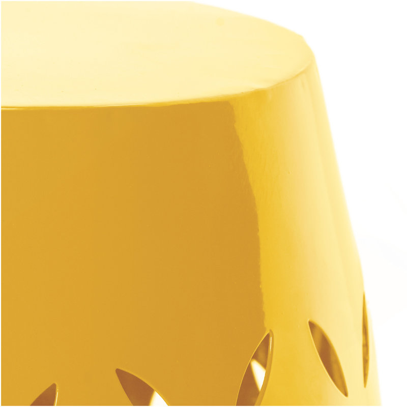 Table de bout en fer 12 po, Yellow