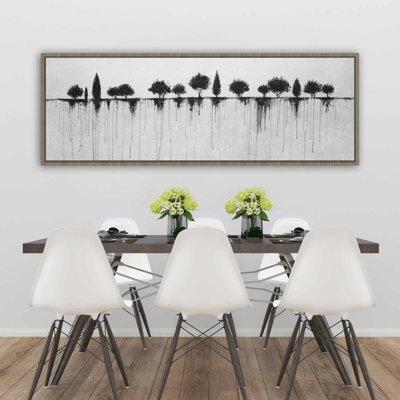 Abstraits arbres noirs - Toile encadrée, décoration de paysage