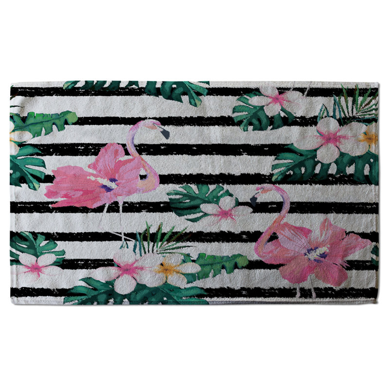 Cotton Stripe Waffle Tea Towel Kitchen Towel