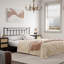Tête de lit grand en métal, hauteur réglable, tête de lit grand uniquement pour la chambre à coucher, style maison de campagne rustique, cadre de fixation, assemblage facile, noir-1432054357-1432054354