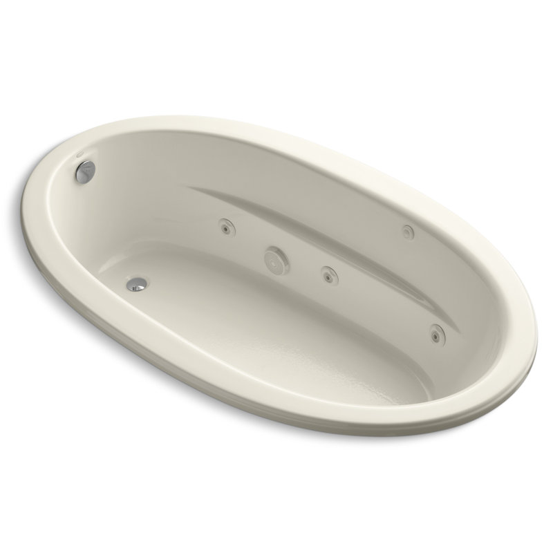 Sunward 72" x 42" Whirlpool Bathtub, Almond