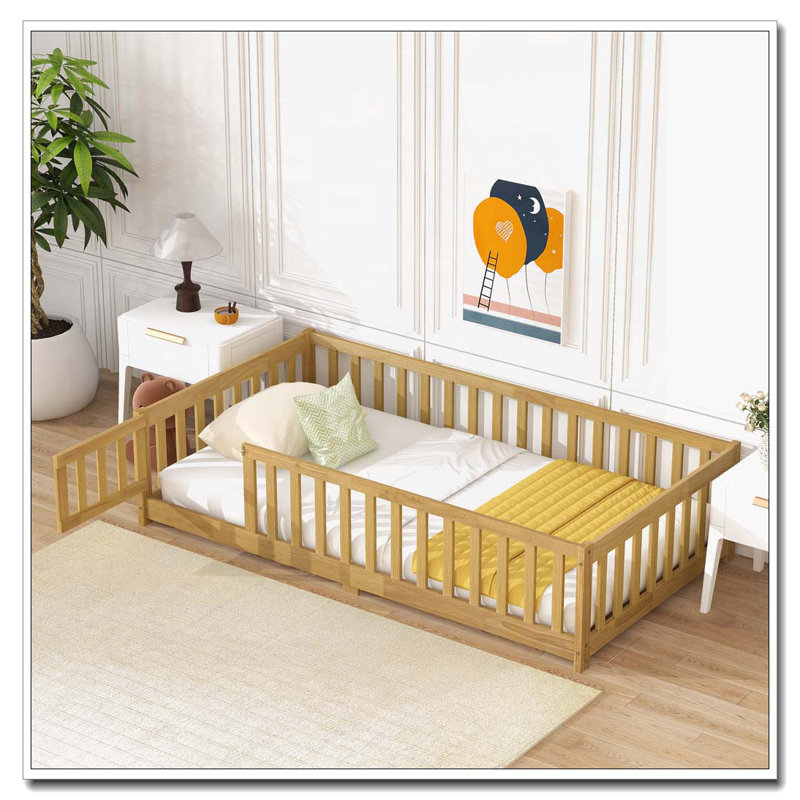Lit en bois, Naturel, Lit simple