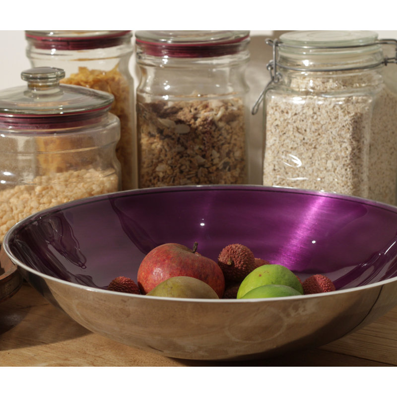 17 Stories Kinzie Aluminum Serving Bowl, Purple