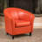 Barrell Faux Leather Barrel Chair-551845356