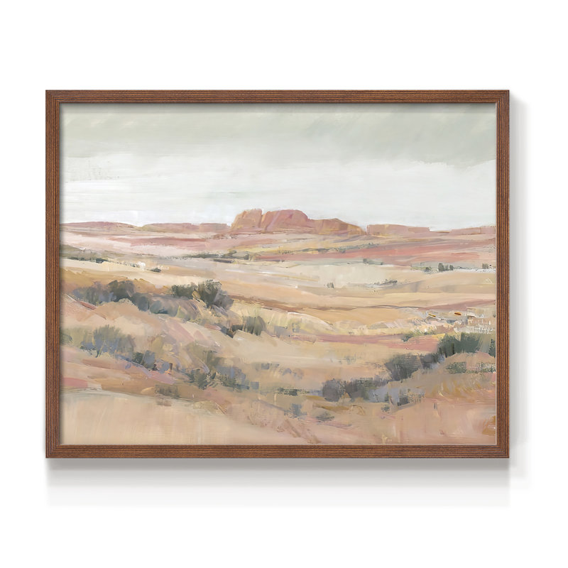 «Southwest Landscape II», reproduction encadrée, H 8 po x l 10 po, Noyer