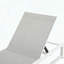 Chaise longue réglable en aluminium à 5 positions avec filet PVC-coated polyester, capacité de 400 lb