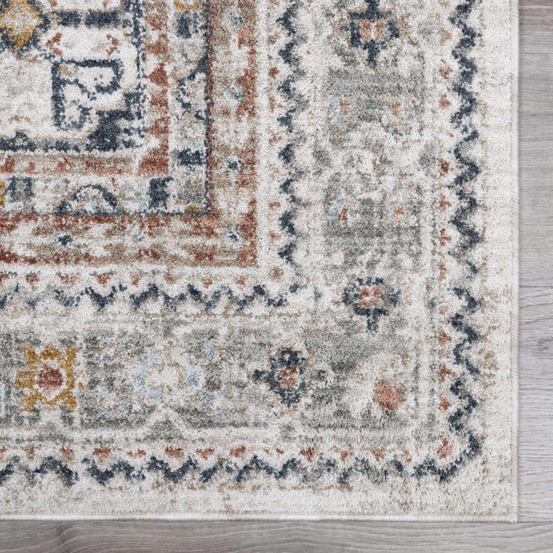 Kota Traditional Medallion Gray Area Rug, Gray, 2' x 2'11"