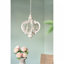 Luminaire suspendu 6 lumières 20,5 "French Country Farmhouse, chaîne en bois blanchi avec chaîne réglable-132128796