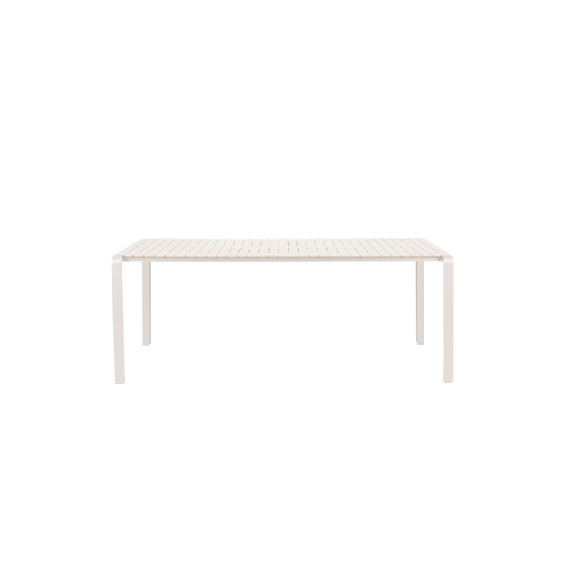 Outdoor Dining Table, White, 30"H x 84"W x 38"D