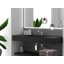 Lavabo de salle de bain mural à surface flottante avec drain dissimulé 48 po Juniper, noir-112157746