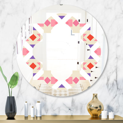 Miroir mural triangulaire sans cadre éclectique