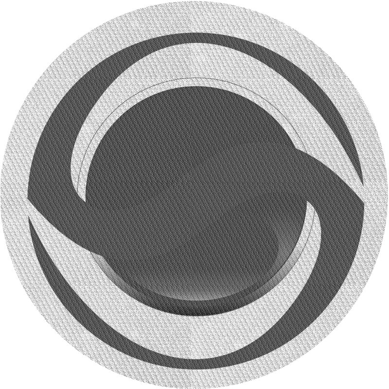 Abstract Indoor Rug, Round 4'